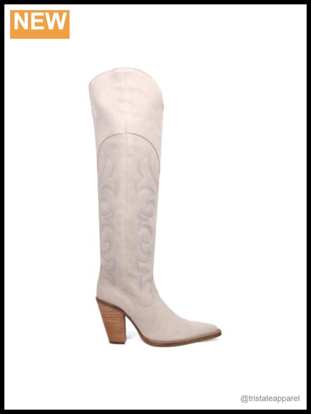 Women's Knee-High Suede Western Boots with Snip Toe